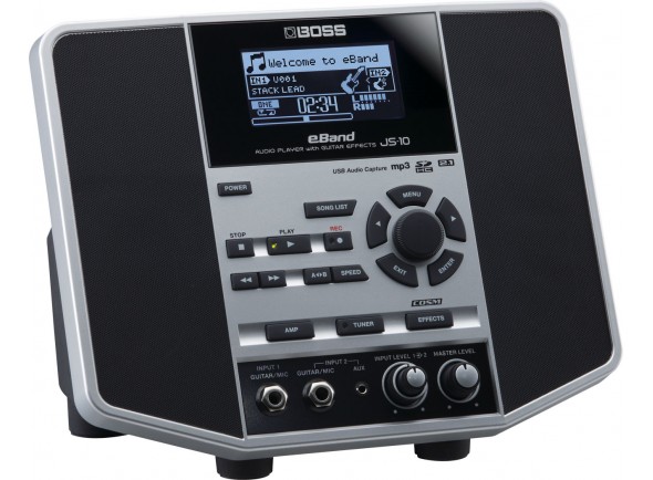 BOSS JS-10 <b>Combo Guitarra + Multi-Efeitos + Gravador</b> - Combo BOSS JS-10, reproductor de audio, grabador y procesador multiefectos, 350 bucles de audio + 50 canciones + 130 efectos predeterminados + 100 efectos de usuario + looper, 2 Entradas + Sistema ...