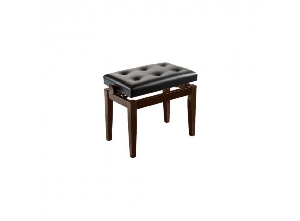 OQAN BGM NEW PALISA/NEGRO - El asiento es ajustable, madera satinada, Tapizado en skay con capitoné, Acabado madera jacarandá, tapiz negro, 